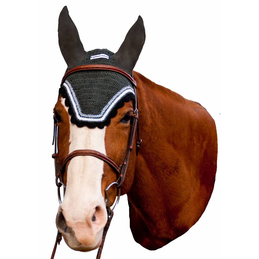 Equine Couture Fly Bonnet- Silver Lurex & Contrast Color