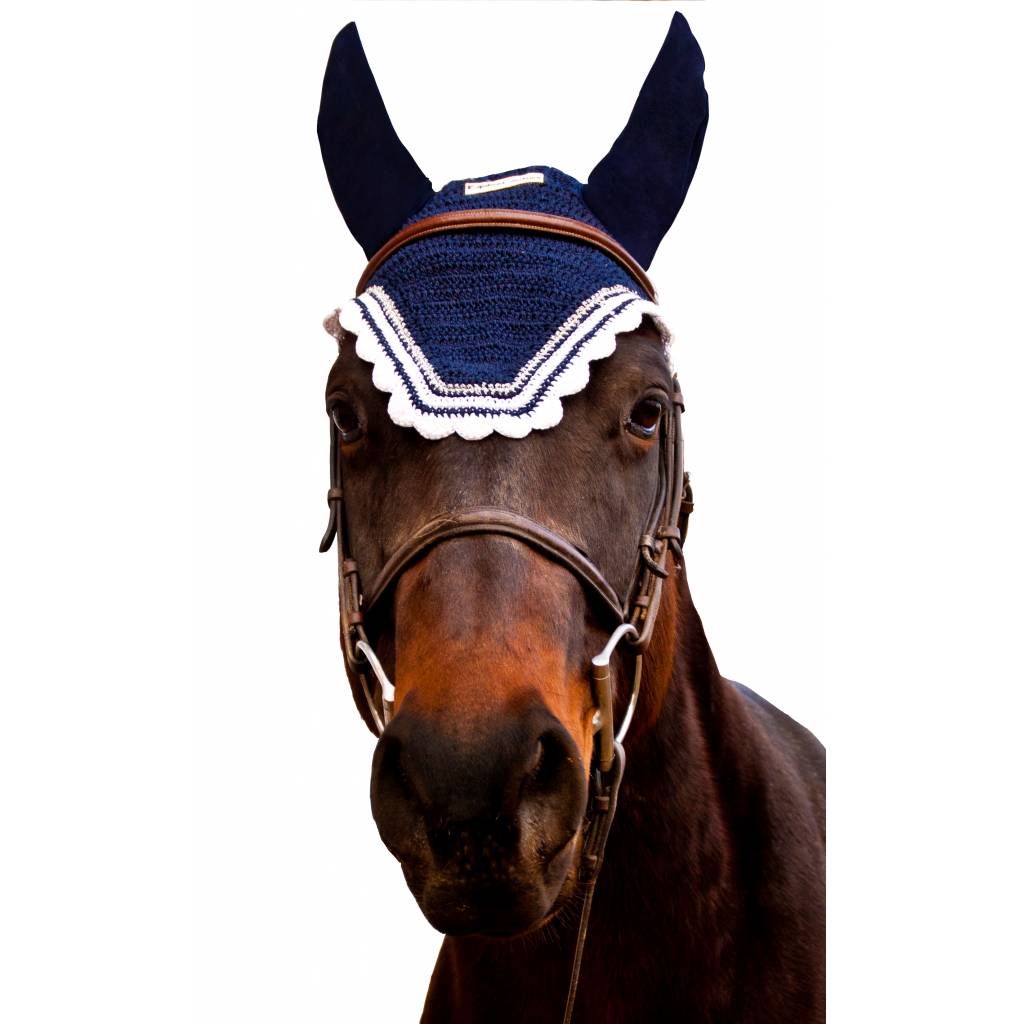 Equine Couture Fly Bonnet- Silver Lurex & Contrast Color