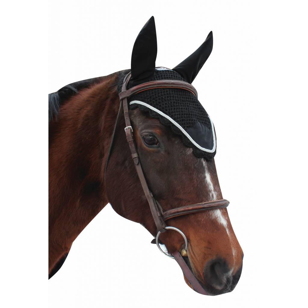 Equine Couture Fly Bonnet- Silver Rope