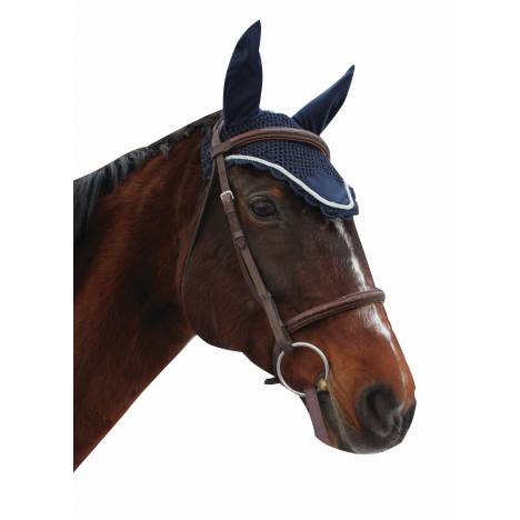 Equine Couture Fly Bonnet- Silver Rope