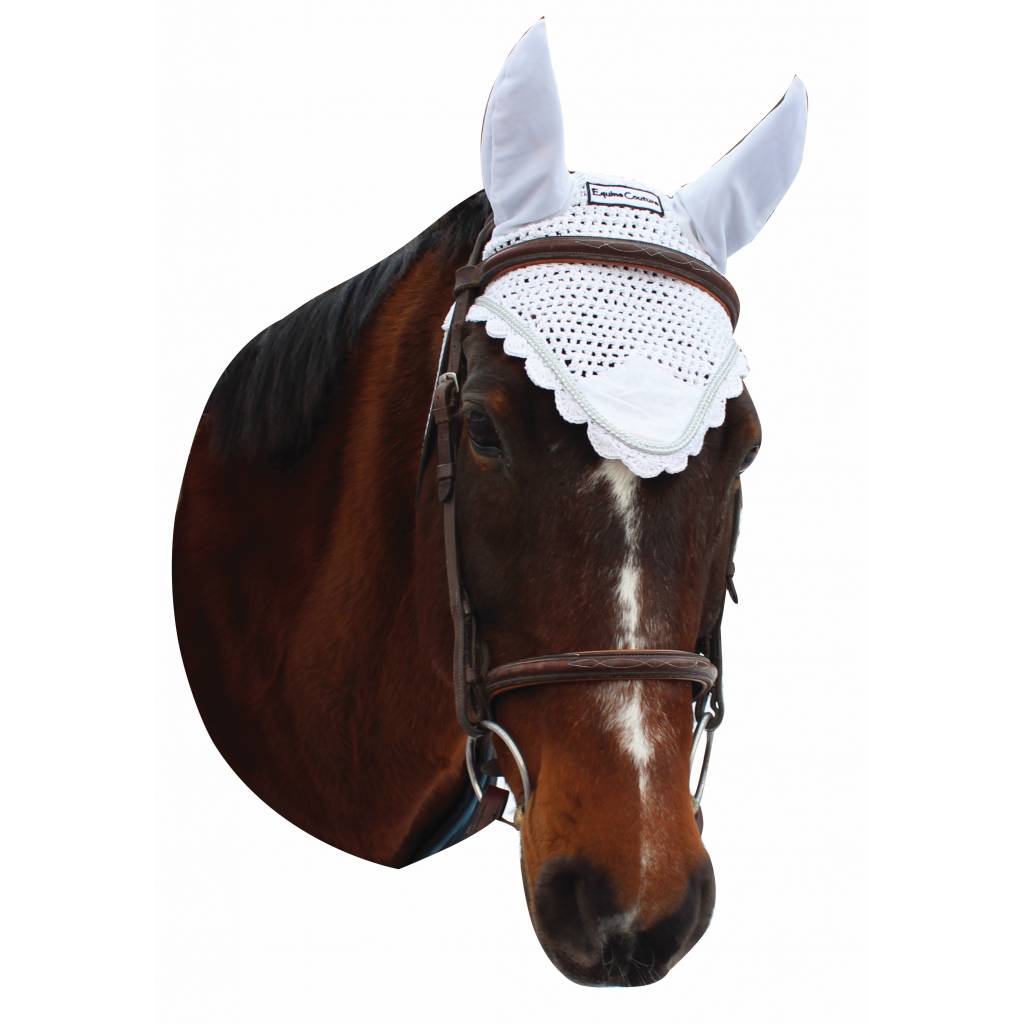 Equine Couture Fly Bonnet- Silver Rope