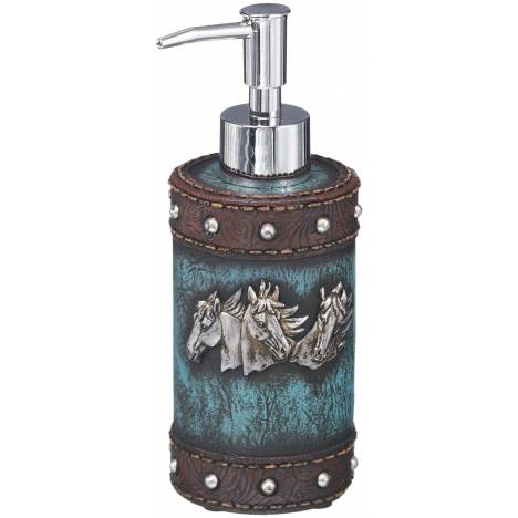 Soap Pump Leather Design Horses