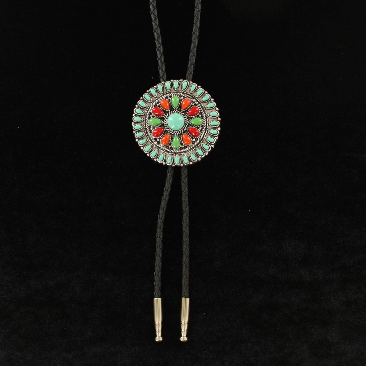 M&F Western Round Concho Multi Bolo Tie