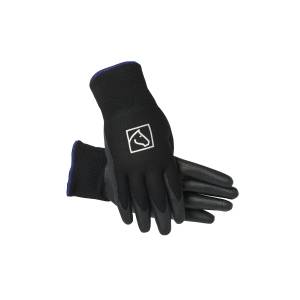 <H2>SSG Quality in a Tough Barn Glove!</H2></p><p>Use SSG Equestrian Barn Gloves for your worst barn tasks. These gloves feature nitrile knit outers with Terry cloth lining. </p>