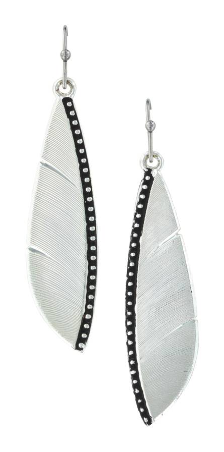 5-891582 Montana Silversmiths Beaded Plume Feather Earrings sku 5-891582