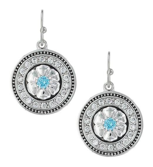 Montana Silversmiths Brilliant Posy Medallion Earrings