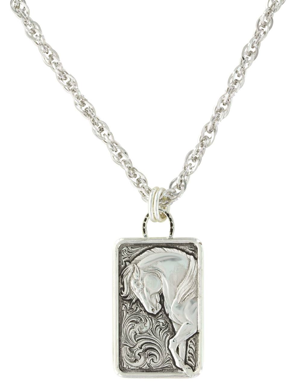 Montana Silversmiths Legacy Of Strength Horse Pendant Necklace