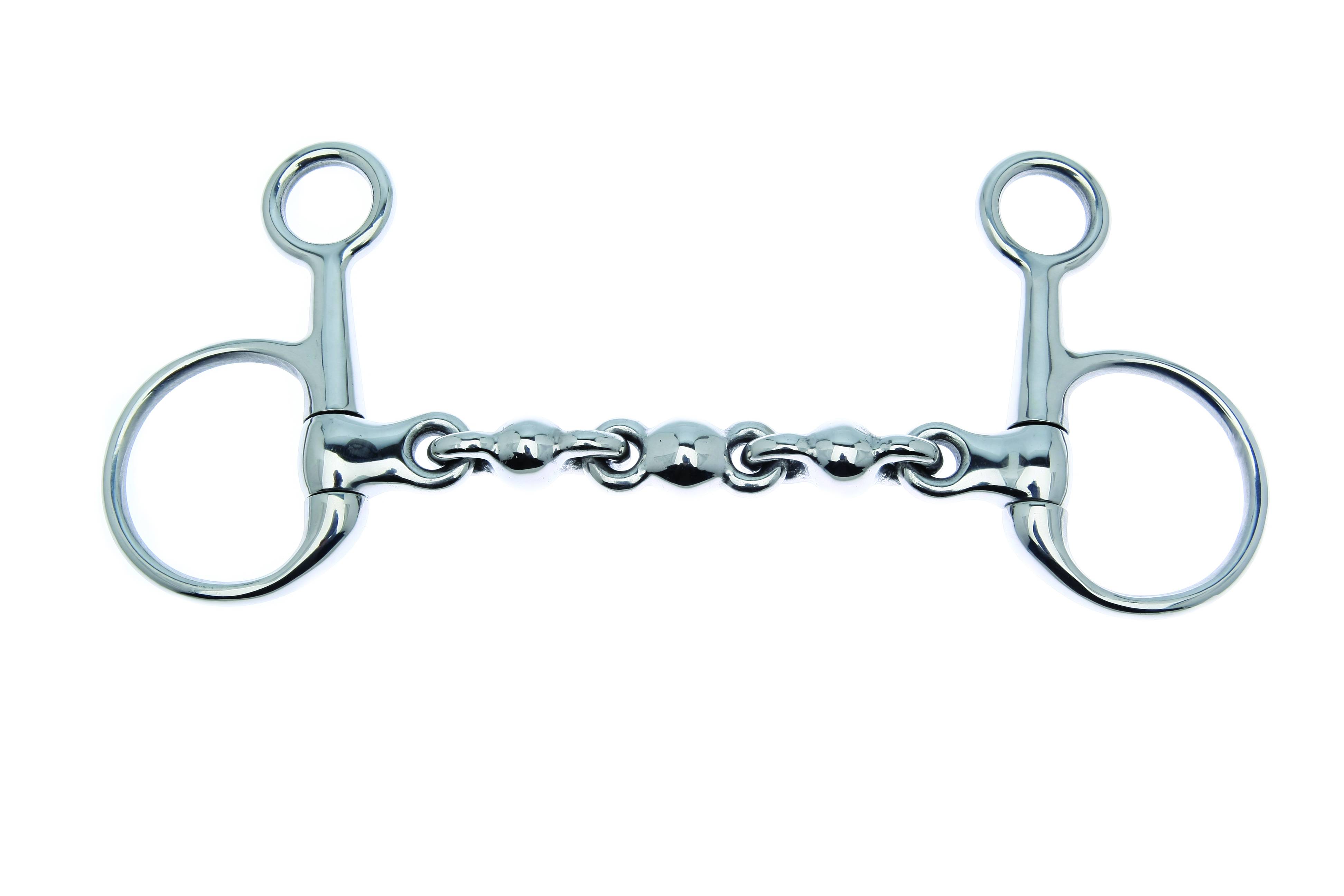 5-891770 Metalab Baucher Triple Round Links Eggbutt Snaffle sku 5-891770