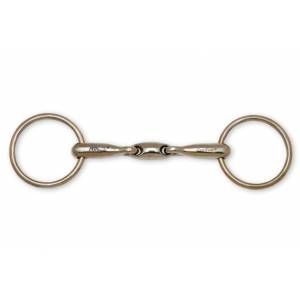 Metalab Cyprium Double Jointed 18 MM Bradoon Oval Link Ring Snaffle