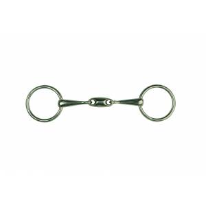 Metalab Cyprium Double Jointed 14 MM Bradoon Oval Link Ring Snaffle