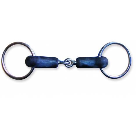 Metalab Stainless Steel Hard Rubber 17 MM Loose Ring Snaffle