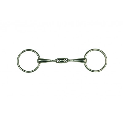 Metalab Cyprium Double Jointed 18 MM Bradoon Oval Link Ring Snaffle