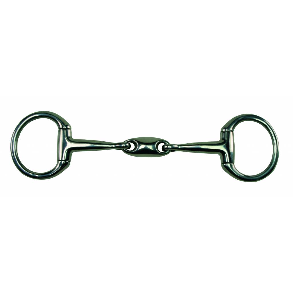 Metalab Double Jointed 14 MM Bradoon Oval Link Eggbutt Snaffle