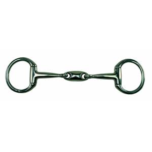 Metalab Double Jointed 14 MM Bradoon Oval Link Eggbutt Snaffle