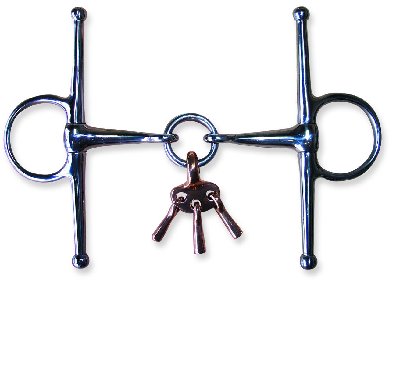 Metalab Double Jointed 11 MM Copper Player Link Full Cheek Snaffle