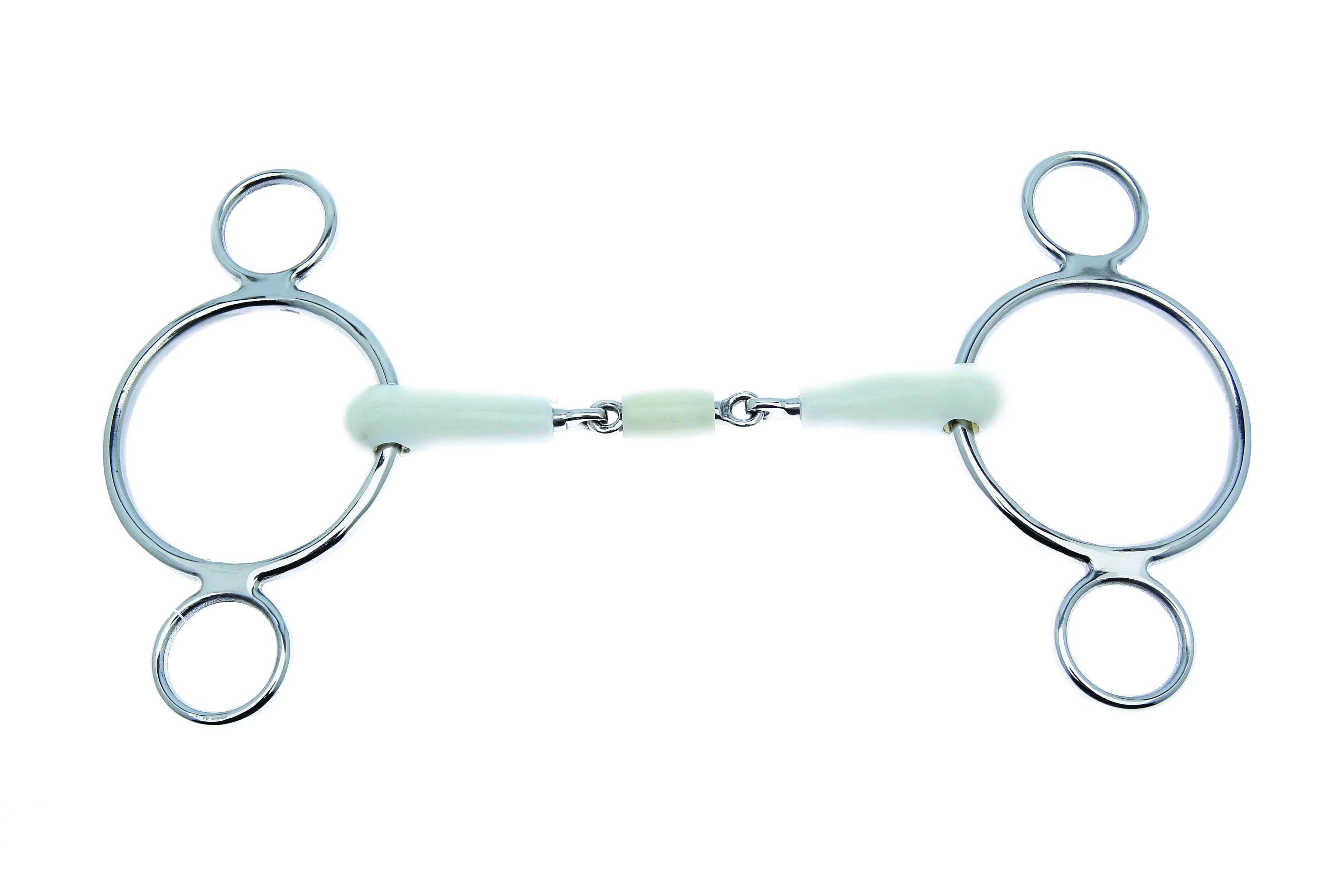 Metalab Flexi 18 MM Double Jointed Continental 3 Ring Gag