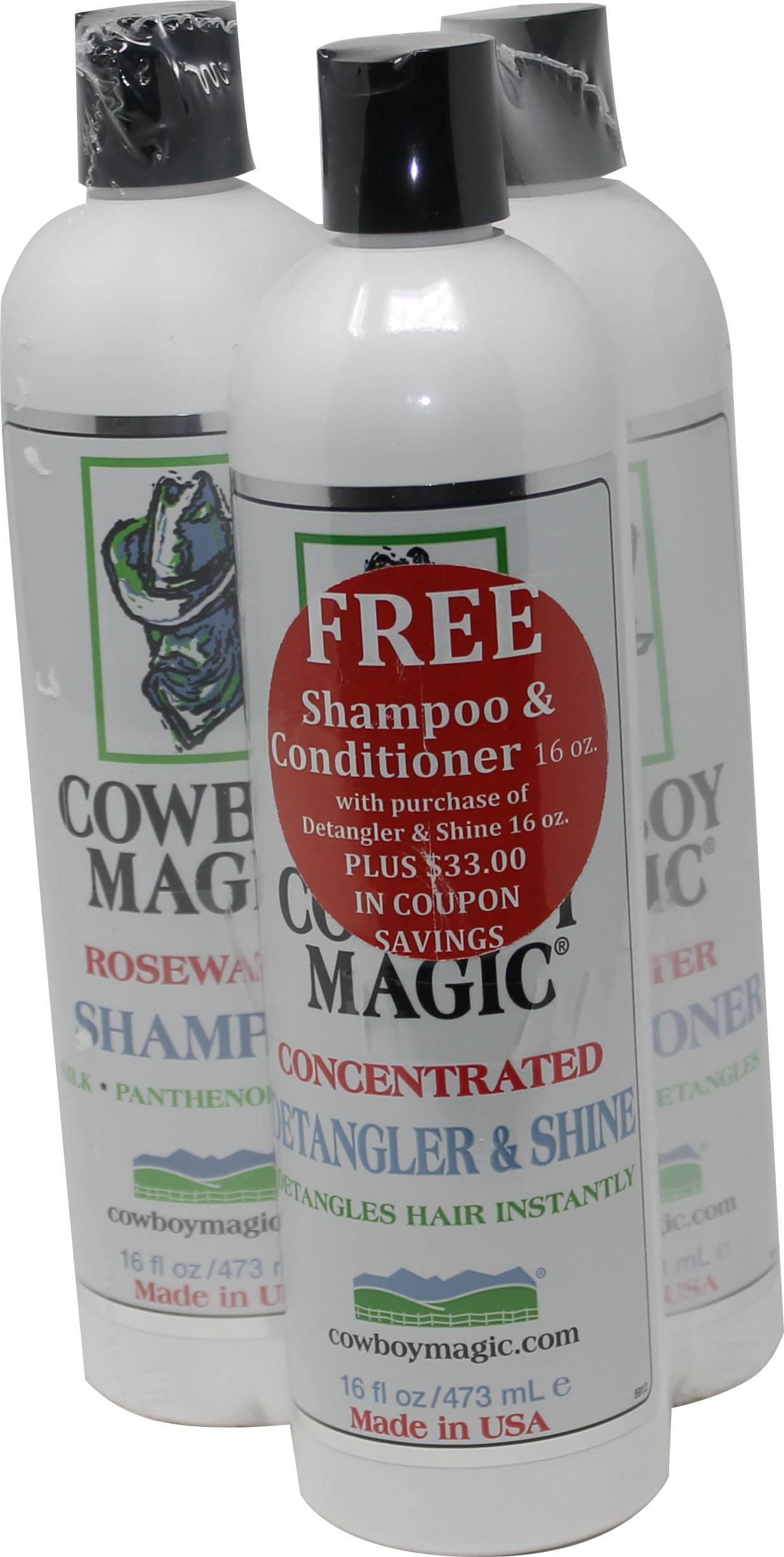 Cowboy Magic Shampoo, Conditioner & Detangler Wrap - Bundle Savings