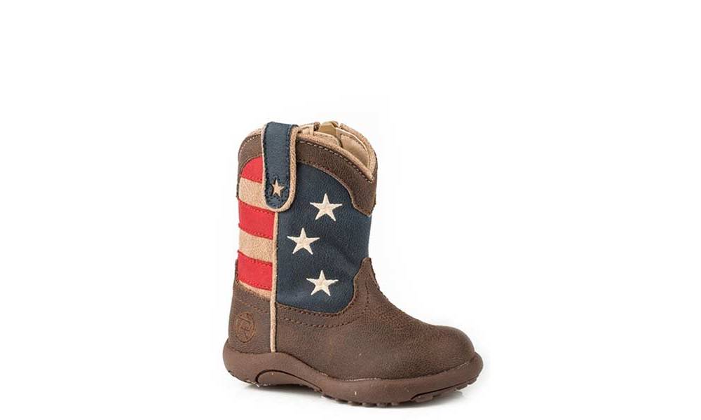 Roper Infant Cowbabies American Patriot Fashion Leather Boot