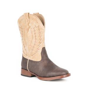 Roper Kids Billy Wide Square Toe Cowboy Boots