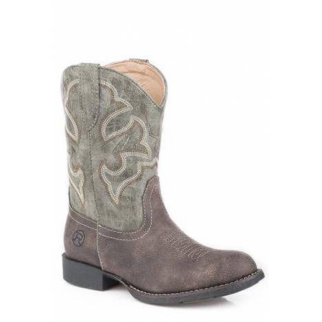 Roper Kids Cody Round Toe Cowboy Boots