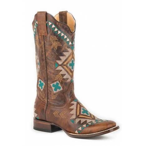 Roper Ladies Mai Square Toe Fashion Cowgirl Boots