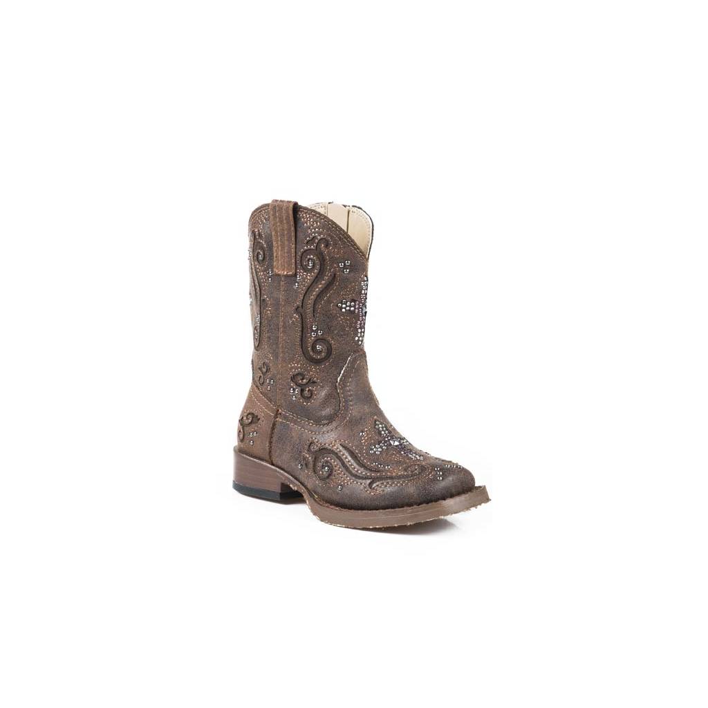 Roper Toddler Faith Wide Square Toe Cowgirl Boots