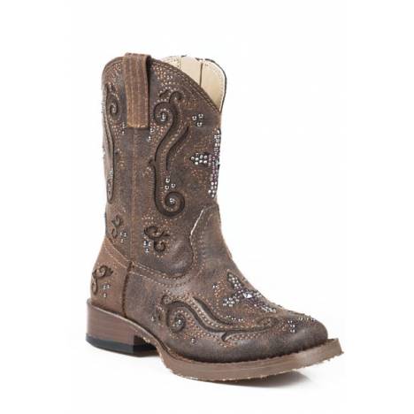 Roper Toddler Faith Wide Square Toe Cowgirl Boots