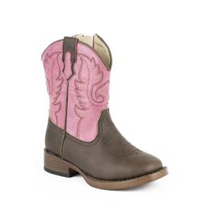 Roper Toddler Texsis Wide Square Toe Cowgirl Boots
