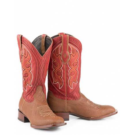 Stetson Mens Glendive Shark Exotic Square Toe Cowboy Boots