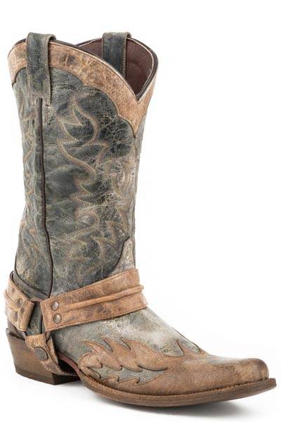 Stetson Mens Sundance Kid Outlaw Toe Cowboy Boots