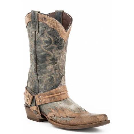 Stetson Mens Sundance Kid Outlaw Toe Cowboy Boots