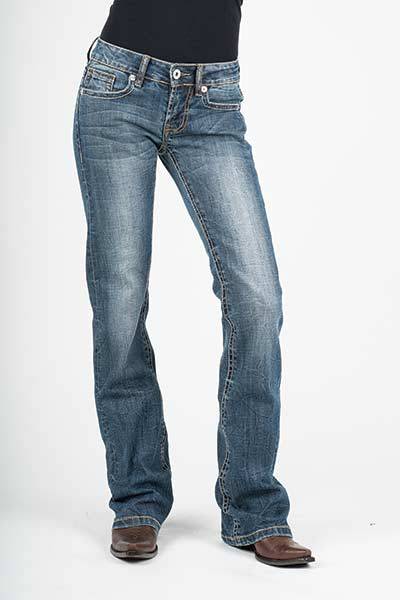 Stetson Ladies 816 Gold S Back Pocket Classic Boot Cut Jeans