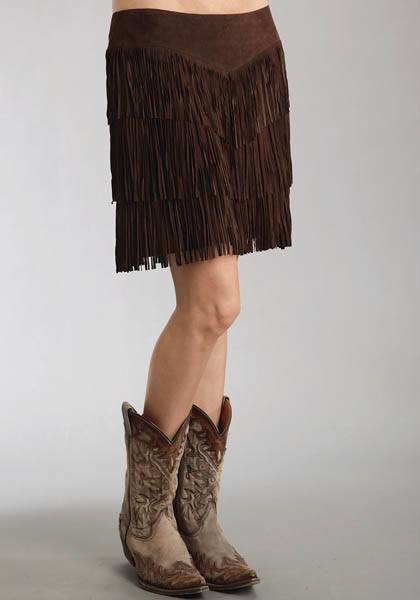 5-901181 Stetson Ladies Fall III Pig Suede Fringe Skirt sku 5-901181