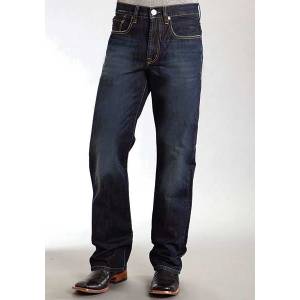 Stetson Mens 1312 Modern Fit Dark Rinse Basic Denim Jeans