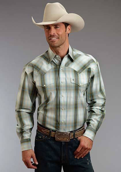 Stetson Mens Fall II Hunters Plaid Long Sleeve Snap Shirt