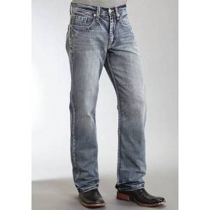 Stetson Mens Pieced Back Pocket Using Wrong Side Denim Jeans