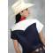 Roper Ladies Americana Colorblock Pieced Short Sleeve Shirt