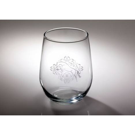 Kelley Jumper Floral Etched Stemless Wine Glass