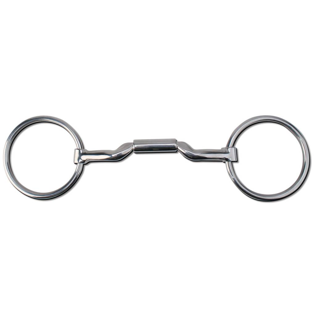 Myler Level 2-3 Loose Ring 14mm Mullen Low Part Barrel Snaffle Bit