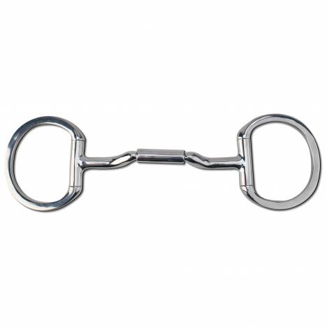 Myler Level 2-3 14 mm Forward Tilted Port Eggbutt Bit with o Hooks