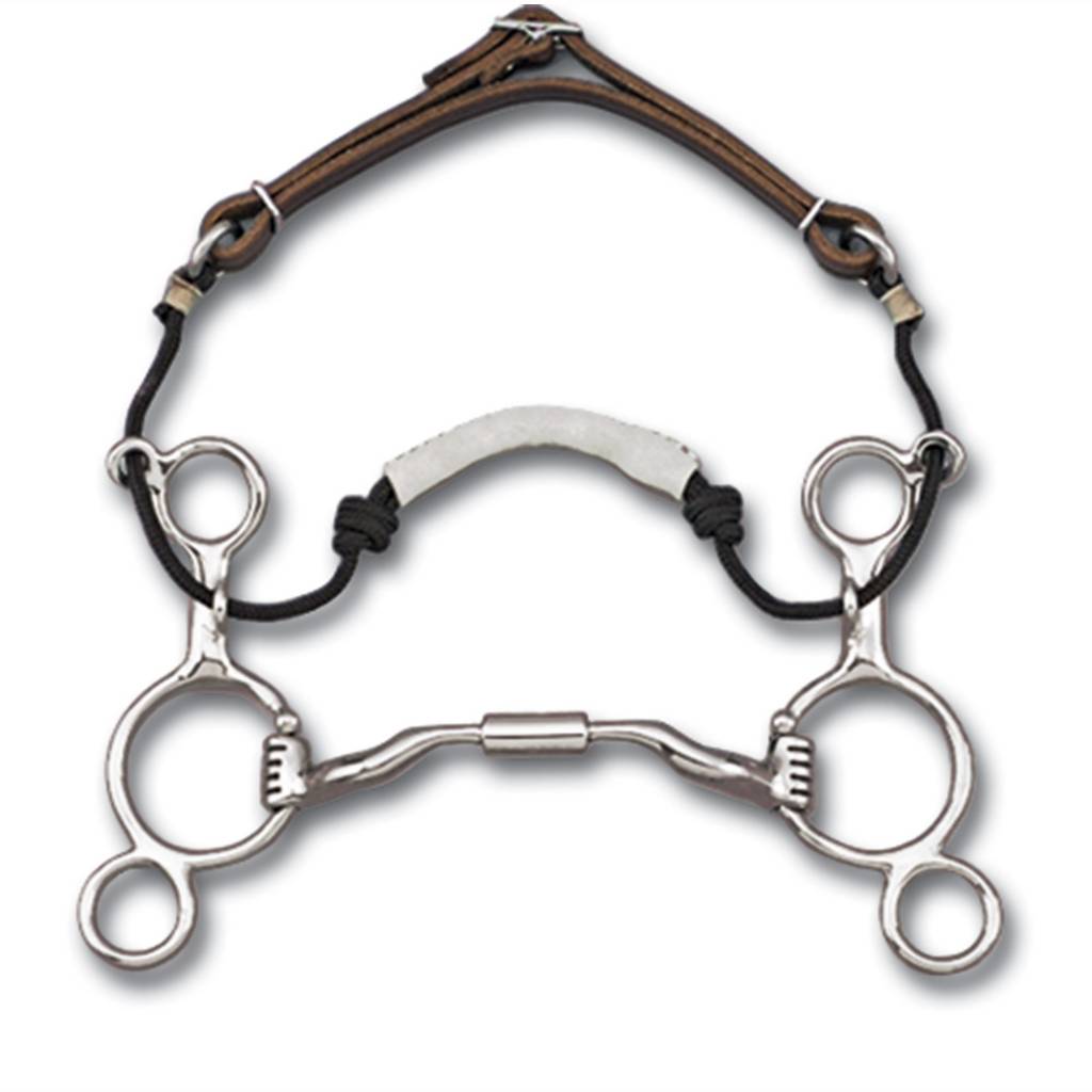 Myler Level 2 Sweet Iron Low Port Comfort Rawhide 2-Ring Combo Snaffle Bit