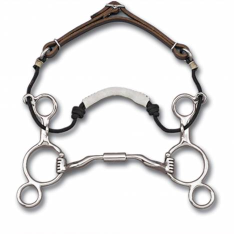 Myler Level 2 Sweet Iron Low Port Comfort Rawhide 2-Ring Combo Snaffle Bit