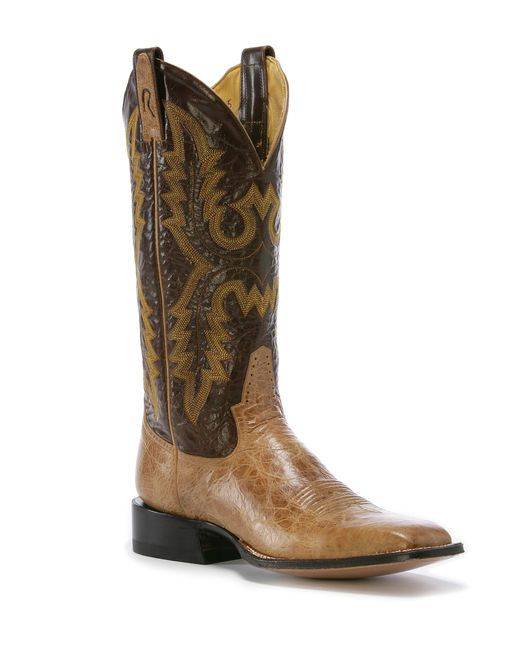 tan square toe boots