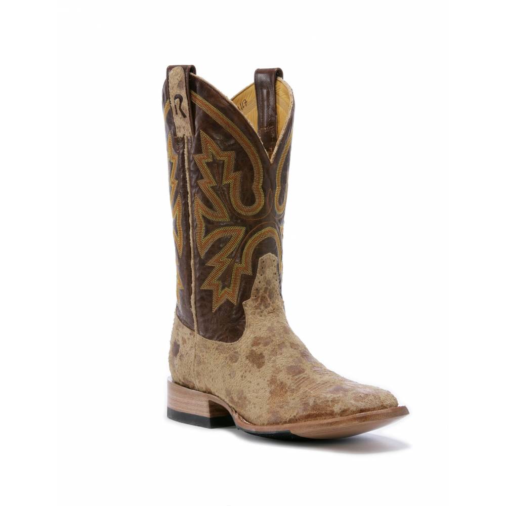 light brown square toe boots
