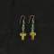 Blazin Roxx Stone Cross Hook Earrings
