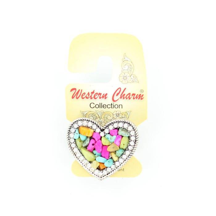 Blazin Roxx Heart Multi Stone Ring