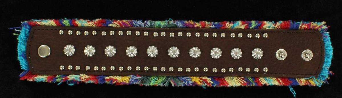 5-920816 Blazin Roxx Leather Studded Multi Color Fringe Cuf sku 5-920816