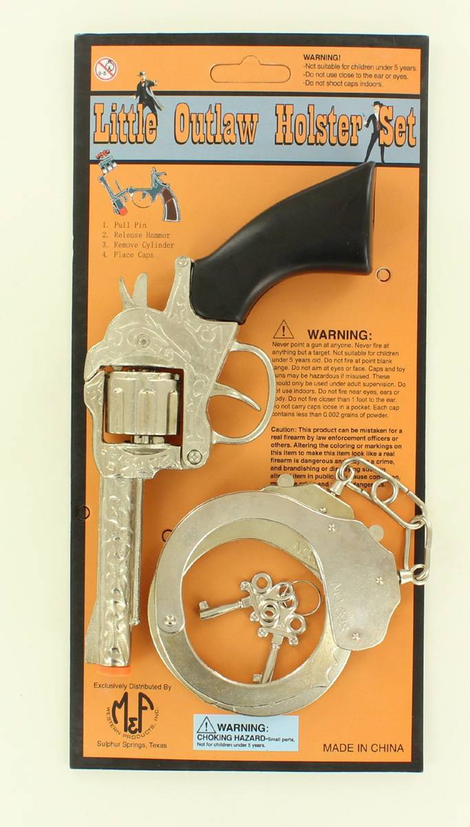 Little Outlaw Kids Pistol/Handcuff Toy Set