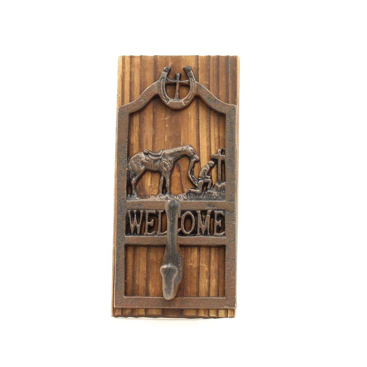 Western Moments Cowboy Prayer Wood And Metal Hook