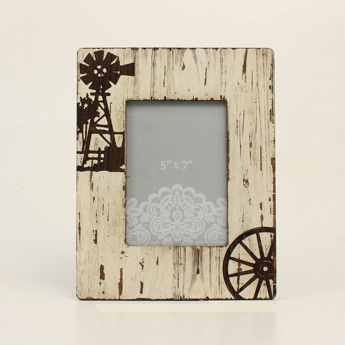 5-921581 Western Moments Distressed Iv Windmill Wood Frame sku 5-921581